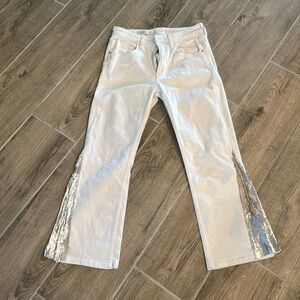 Pilcro white flare jean size 27